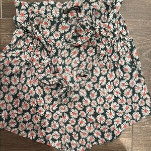 Zara Red and White High Waist Shorts